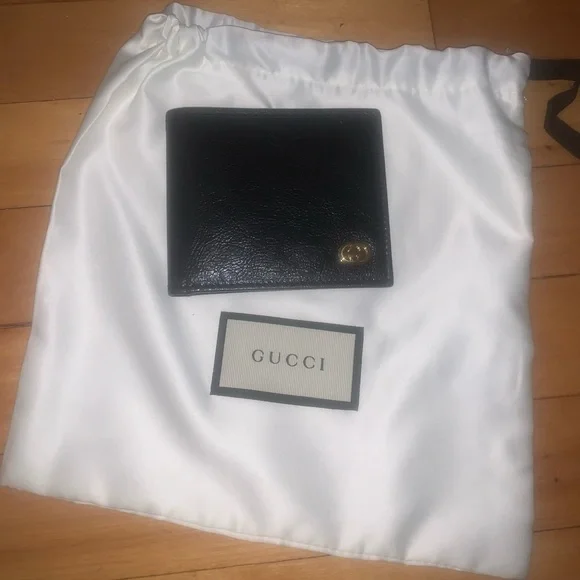 Gucci Vintage Calfskin Interlocking G Bi-Fold Wallet Black - Picture 3 of 5